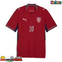Camisa de Futebol República Checa Patrik Schick #10 Equipamento Principal Mundo 2026 Manga Curta